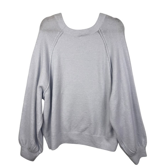 Vince Camuto Sweater Top Womens XL‎ Frozen Blue Knit Pullover Oversized NWT NEW - Picture 5 of 12